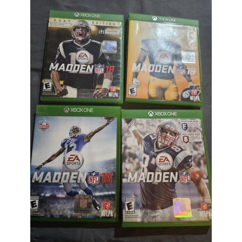 Madden NFL Xbox One Game Lot 16 17 18 GOAT Edition 19 Bundle EA Sports Football